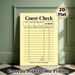 Guest Check Painting Poster, Vintage-style Blank Restaurant Guest Check Layout Poster, Nostalgic Dining-themed Decor Suitable For Restaurants, Cafes_maomaolike.com