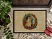 Shiba Inu Christmas Flowers Doormat Front Door Mat Indoor Outdoor Rugs For Entryway, Non Slip Washable Low Pile, 24H X 36W_maomaolike.com