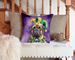 Mastiff King Of Mardi Gras Throw Pillow Machine Washable, Indoor Outdoor Decorative Pillow For Couch, Bed Or Patio, 14Hx14W_maomaolike.com