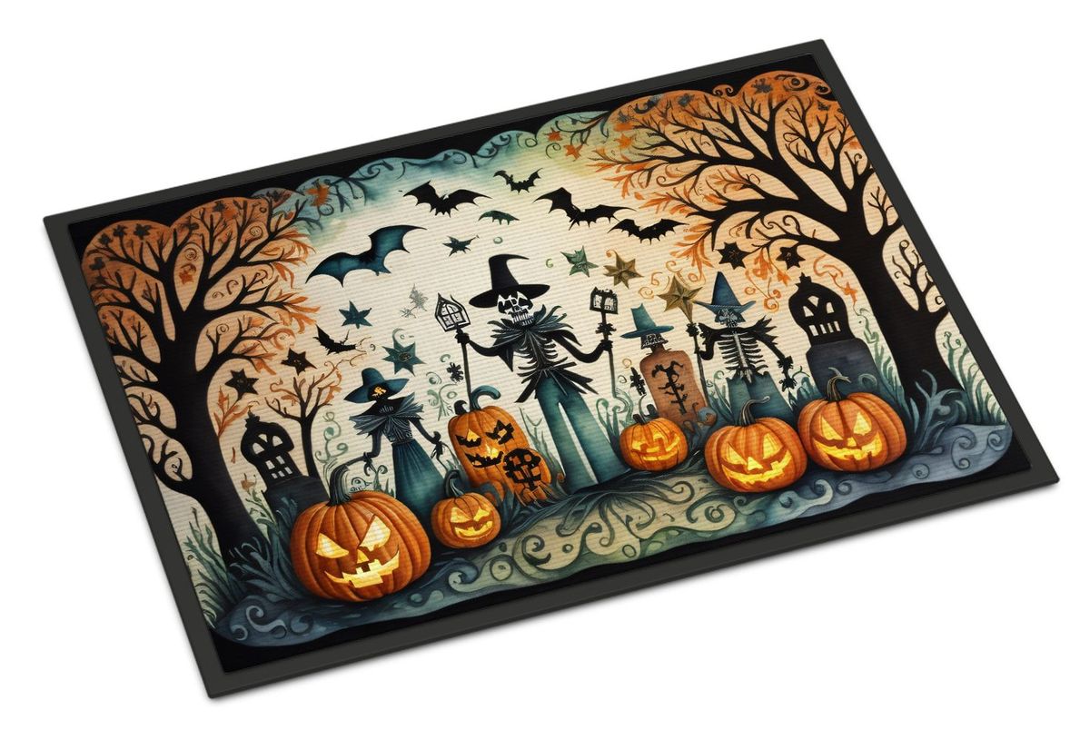 Papel Picado Skeletons Spooky Halloween Doormat Front Door Mat Indoor Outdoor Rugs For Entryway, Non Slip Washable Low Pile, 24H X 36W_maomaolike.com