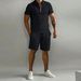 Men's Polo Casual Loose Short Sleeve Shorts Tracksuit_maomaolike.com