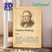 Charles Dickens Themed Painting Poster, Vintage Newspaper-style Monochrome Poster, Highlights Iconic Literary Characters & Victorian London Vibe_maomaolike.com