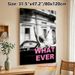 Free-spirited Woman In Convertible Painting Poster, Monochrome Dynamic Urban Scene With Bold Pink "WHATEVER" Text Poster, Trendy Carefree Vibe Ideal_maomaolike.com