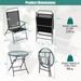 3 Pieces Patio Folding Chair Set Outdoor Metal Conversation Set_maomaolike.com