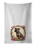 Border Terrier And Flowers Kitchen Towel Set Of 2 White Dish Towels Decorative Bathroom Hand Towel For Hand, Face, Hair, Yoga, Tea, Dishcloth, 19 X 28", White_maomaolike.com
