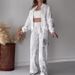 Women's Clothing summer new fashion sequin printed zipper casual sweatshirt two-piece set_maomaolike.com