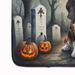 Basset Hound Spooky Halloween Memory Foam Kitchen Mat Machine Washable Anti-Fatigue Mat Cushion Comfort Bath Mat Or Kitchen Rug_maomaolike.com