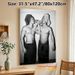 Casual Male Lifestyle Painting Poster, Monochrome Relaxed Men With Towels Drinking Cans Poster, Stylish Laid-back Decor For Bedroom, Living Room_maomaolike.com