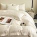 Jacquard Washed Tencel Ice Silk Four-Piece Bedding Set, Silky Smooth Bowknot Decor Bed Linen, Comfort Summer Duvet Cover Sheet Set For Bedroom
_maomaolike.com