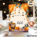 Haldi Ceremony Welcome Painting Poster, Warm Orange Floral & Traditional Motif Watercolor Poster, Festive Welcome Decor Ideal For Haldi Ceremony And_maomaolike.com