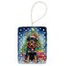 Rottweiler Christmas Reindeer Porcelain Ornament Christmas Tree Hanging Decorations For Home Christmas Holiday, Rectangle, Gift, Multicolor_maomaolike.com