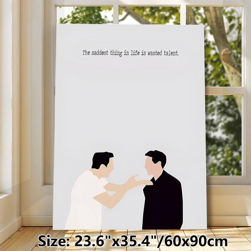 Inspirational Quote Painting Poster, Minimalist Two-figure Illustration Poster, Thought-provoking Motivational Phrase, Ideal For Home Office And_maomaolike.com
