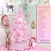 6FT Christmas Tree with Pink Lights - Pre-Lit Artificial Xmas Tree for Holiday Decor_maomaolike.com