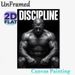 Discipline Motivational Fitness Painting Poster, Monochrome Realistic Muscular Figure Poster, Inspiring Design To Boost Workout Motivation, Ideal For_maomaolike.com