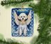 Bichon Frise My Angel Porcelain Ornament Christmas Tree Hanging Decorations For Home Christmas Holiday, Rectangle, Gift, Multicolor_maomaolike.com