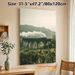 Steam Train & Viaduct Painting Poster, Vintage-hued Misty Mountain Landscape Poster, Evokes Nostalgic Rustic Charm, Suitable For Living Room, Study_maomaolike.com