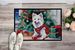 Japanese Spitz Cozy Christmas Doormat Front Door Mat Indoor Outdoor Rugs For Entryway, Non Slip Washable Low Pile, 24H X 36W_maomaolike.com