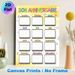 French Birthday Anniversary Tracking Chart Painting Poster, Colorful Cartoon-style Cheerful Poster, Functional To Record Monthly Birthdays, Suitable_maomaolike.com