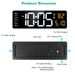 15.7in LED Digital Wall Clock With Remote Control 10 Level Brightness 3 Alarm Settings 12/24Hr Format Timing Countdown Temperature Calendar Display Decorative Clock For Office Home_maomaolike.com