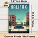 Halifax Nova Scotia Cityscape Painting Poster, Vintage Retro Urban Scene Poster, Charming Iconic Clock Tower & Street View Decor Ideal For Living_maomaolike.com