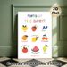 Fruits Of The Spirit Painting Poster, Cute Cartoon Fruit & Inspirational Text Poster, Warm Uplifting Design Ideal For Home, Living Room & Spiritual_maomaolike.com