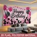 Cheerleading Happy Birthday Party Banner - 2D Flat Polyester Backdrop, Wall Hanging Photo Props, Party Decor_maomaolike.com