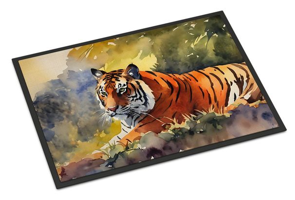 Bengal Tiger Doormat Front Door Mat Indoor Outdoor Rugs For Entryway, Non Slip Washable Low Pile, 24H X 36W_maomaolike.com