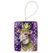 Greyhound King Of Mardi Gras Porcelain Ornament Christmas Tree Hanging Decorations For Home Christmas Holiday, Rectangle, Gift, Multicolor_maomaolike.com