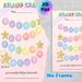 Pastel Rainbow Reward Chart Painting Poster, Dreamy Pastel Glitter Star & Bubble Design Poster, Practical Tool To Track Progress And Rewards, Suitable_maomaolike.com