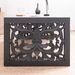 47.2 Solid Black Carved Wood Coffee Table - Handcrafted Look With Ornate Side Panels_maomaolike.com