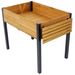 Raised Garden Bed, Metal Leg Wood Planter Boxes With Folding Storage Shelf,Elevated Planter Box For Growing Fresh Herbs, Vegetables, Flowers Great For Outdoor Patio, Deck, Balcony_maomaolike.com