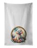 White Poodle And Flowers Kitchen Towel Set Of 2 White Dish Towels Decorative Bathroom Hand Towel For Hand, Face, Hair, Yoga, Tea, Dishcloth, 19 X 28", White_maomaolike.com