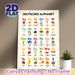 German Alphabet Painting Poster, Vibrant Colorful Illustrated Poster, Educational Design With Bilingual Labels & Matching Visuals For German Learning_maomaolike.com