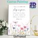 Psalm 4:8 Scripture Painting Poster, Soft Watercolor Wildflower Poster, Calming Faith-based Inspirational Verse Design, Suitable For Bedroom, Living_maomaolike.com