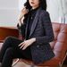 Women's Clothing loose all-match elegant Plaid casual slimming suit top_maomaolike.com