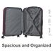 PURPLE 3-Piece Premium ABS Luggage Set-20", 24", And 28" Suitcases With Multi-Position Handle, Silent Spinner Wheels, And TSA-Approved Lock-Durable, Stylish, And Spacious Travel Gear_maomaolike.com