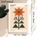 Abstract Botanical Flower Painting Poster, Minimalist Geometric Warm-toned Floral Poster, Understated Artistic Decor Ideal For Living Room, Bedroom Or_maomaolike.com