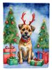 Border Terrier Christmas Reindeer House Flag Large Porch Sleeve Pole Decorative Outside Yard Banner Artwork Wall Hanging, Polyester, House Size, Multicolor_maomaolike.com