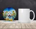 Komondor In Sunflowers Large Sandstone Coasters Pack Of 4 Absorbent Round Coasters Decor Gifts For Men Or Women, 4 In, Multicolor_maomaolike.com