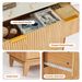 6-Drawer Dresser With Fluted Design And Gold Accents, 54" Wide Wood Storage Chest For Bedroom Living Room Entryway_maomaolike.com