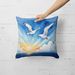 Gulls Soaring High Throw Pillow Machine Washable, Indoor Outdoor Decorative Pillow For Couch, Bed Or Patio, 18Hx18W_maomaolike.com