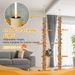 Pawhut Floor To Ceiling Cat Tree, 80" - 95" Adjustable Tall Cat Tower, 3-Level Cat Climbing Towe For Indoor Cats With Sisal Scratching Post, Platforms, Leaves, Orange_maomaolike.com