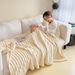 Rabbit Fur Winter Office Thick Nap Air Conditioning Sofa Cover Small Blanket Bed Factory Wholesale_maomaolike.com
