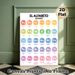 Spanish Alphabet Painting Poster, Vibrant Color-coded Circular Letter Poster, Clear Spanish Pronunciation Reference, Suitable For Study Rooms And_maomaolike.com
