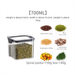 Food Grade Sealed Plastic Thickened Transparent Box Square Snack Grain Storage Jar_maomaolike.com