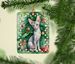 Oriental Shorthair Cat By The Christmas Tree Porcelain Ornament Christmas Tree Hanging Decorations For Home Christmas Holiday, Rectangle, Gift, Multicolor_maomaolike.com