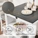 36" Modern Dining Table Set For 2 With Charging Station & 3-Tier Adjustable Storage | Space-Saving Kitchen Set With Upholstered Chairs For Small Spaces, Apartment,Off White_maomaolike.com