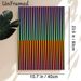 Optical Illusion Striped Painting Poster, Vibrant Geometric Op Art Poster, Bold Two-section Vertical Stripe Design With Vivid Hues, Adds Dynamic_maomaolike.com