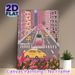 New York City Street Painting Poster, Vibrant Whimsical Urban Scene Poster, Charming Cityscape With Yellow Taxis And Pink Blooms, Suitable For Living_maomaolike.com