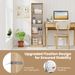 5 Tiers 4-Cube Narrow Bookshelf With 4 Anti-Tipping Kits Anti-crack Edge Sealing With Screw Hole Stickers_maomaolike.com